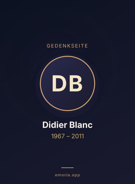 Gedenkportrait von Didier Blanc