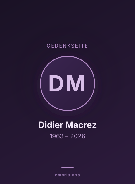 Gedenkportrait von Didier Macrez