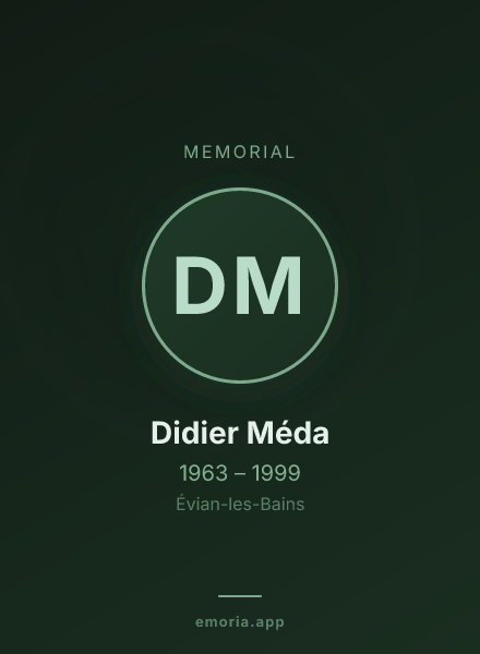 Memorial portrait of Didier Méda