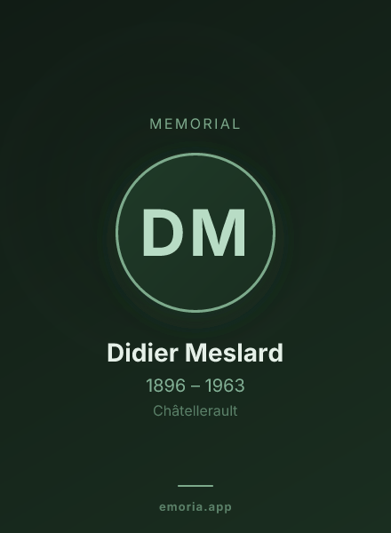 Memorial portrait of Didier Meslard