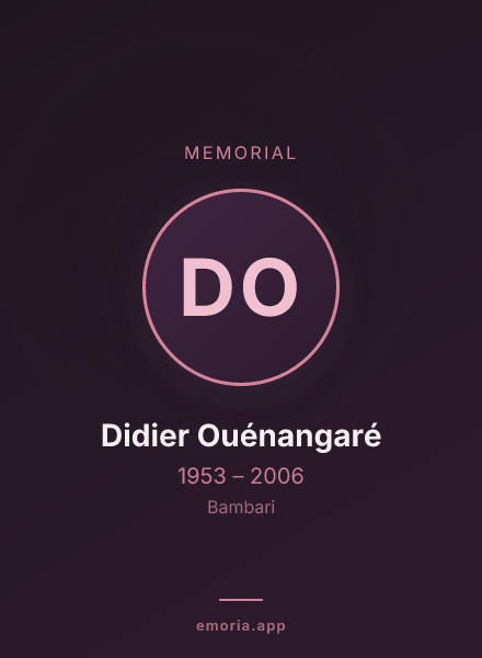 Memorial portrait of Didier Ouénangaré