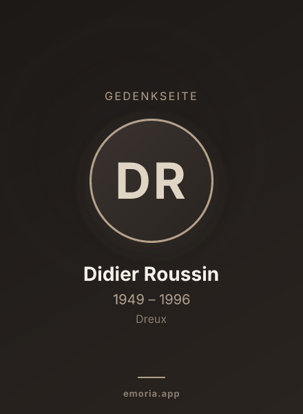 Gedenkportrait von Didier Roussin
