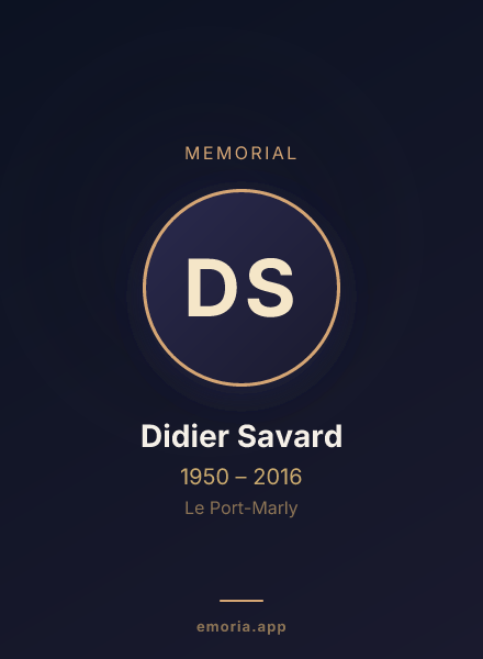 Memorial portrait of Didier Savard