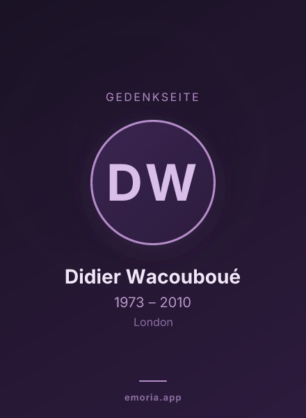 Gedenkportrait von Didier Wacouboué