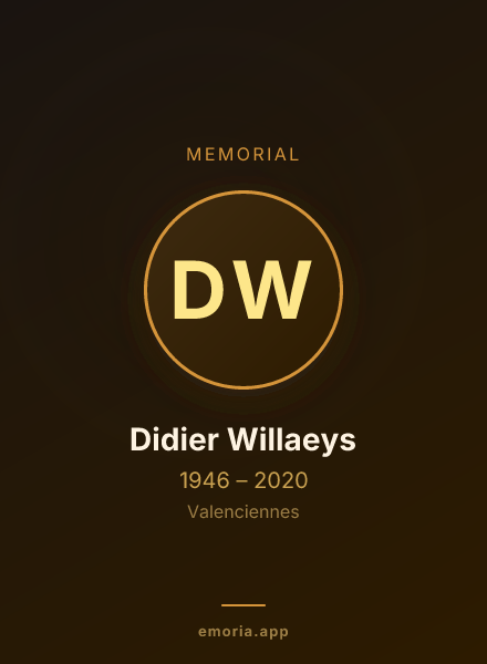 Memorial portrait of Didier Willaeys