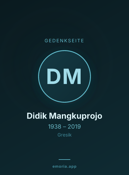 Gedenkportrait von Didik Mangkuprojo