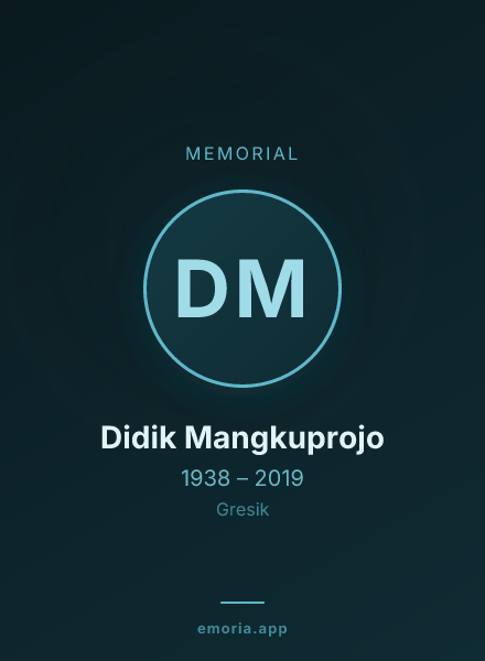Memorial portrait of Didik Mangkuprojo