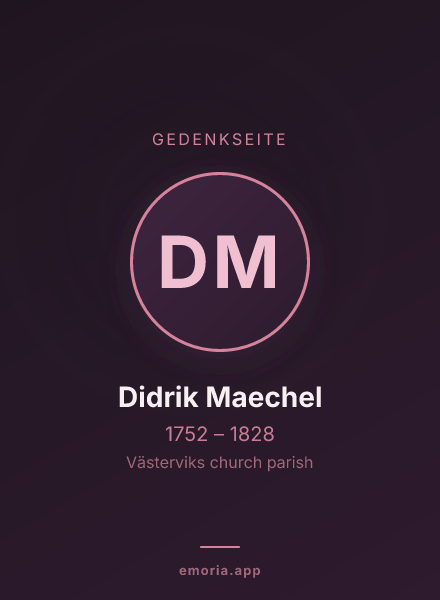 Gedenkportrait von Didrik Maechel