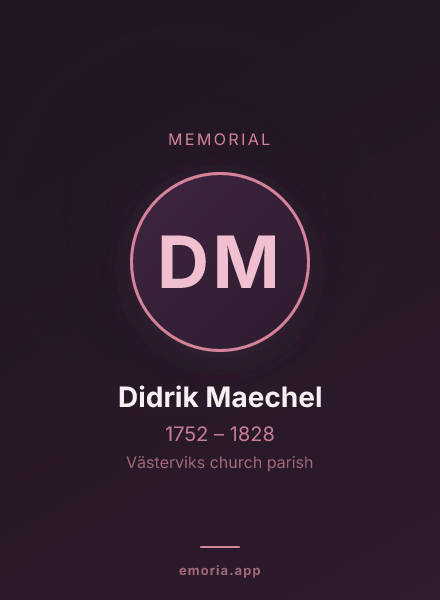 Memorial portrait of Didrik Maechel