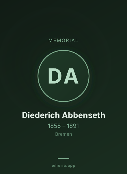 Memorial portrait of Diederich Abbenseth