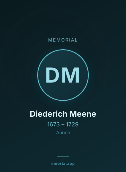 Memorial portrait of Diederich Meene