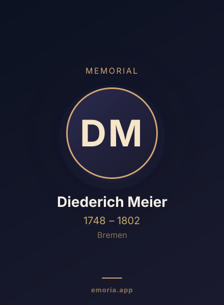 Memorial portrait of Diederich Meier