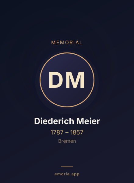 Memorial portrait of Diederich Meier