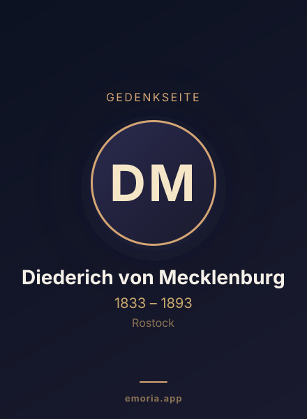 Gedenkportrait von Diederich von Mecklenburg