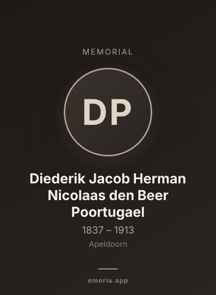 Memorial portrait of Diederik Jacob Herman Nicolaas den Beer Poortugael