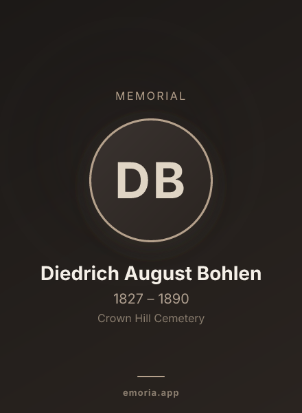 Memorial portrait of Diedrich August Bohlen