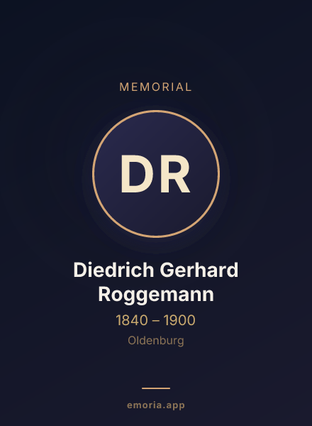 Memorial portrait of Diedrich Gerhard Roggemann