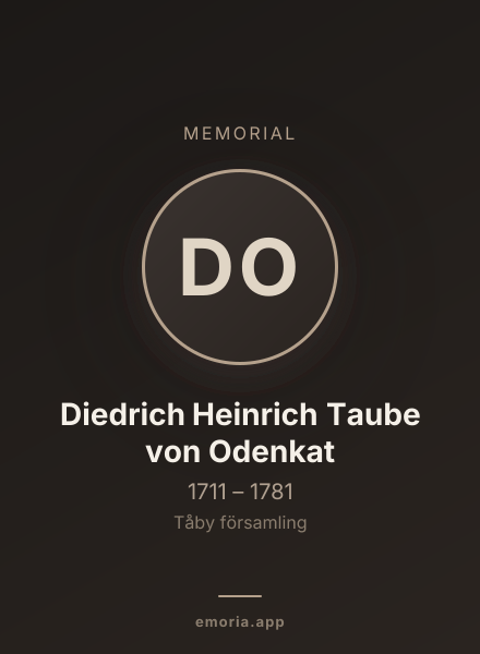 Memorial portrait of Diedrich Heinrich Taube von Odenkat