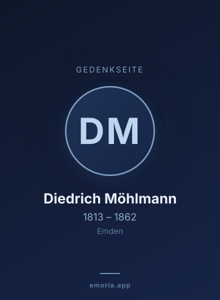 Gedenkportrait von Diedrich Möhlmann