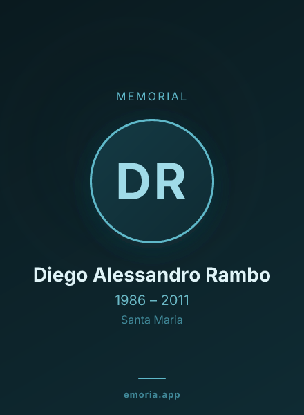 Memorial portrait of Diego Alessandro Rambo