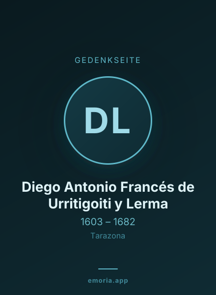 Gedenkportrait von Diego Antonio Francés de Urritigoiti y Lerma