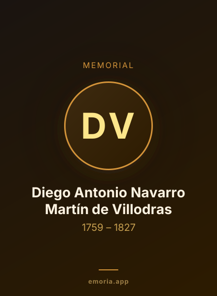 Memorial portrait of Diego Antonio Navarro Martín de Villodras