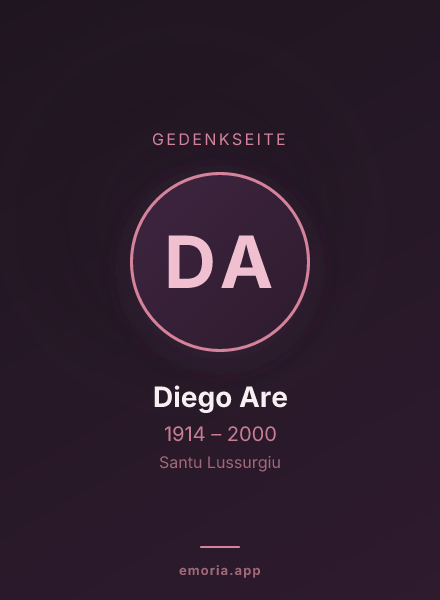 Gedenkportrait von Diego Are