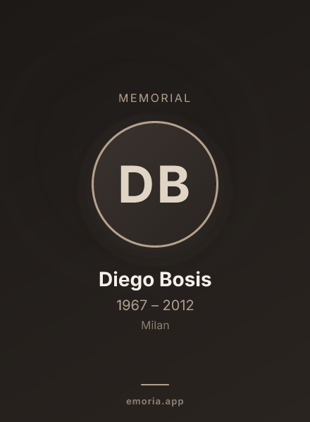 Memorial portrait of Diego Bosis