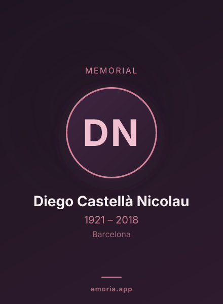 Memorial portrait of Diego Castellà Nicolau