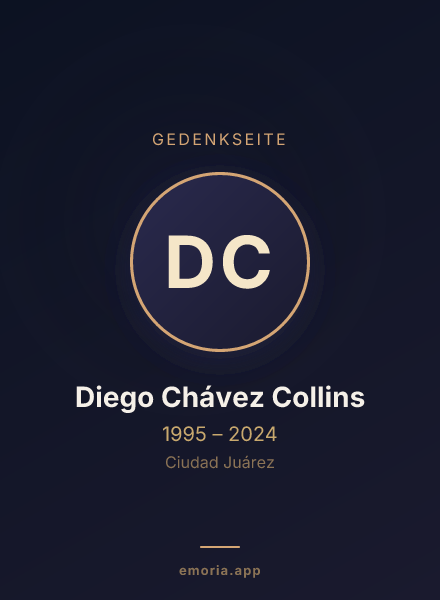 Gedenkportrait von Diego Chávez Collins