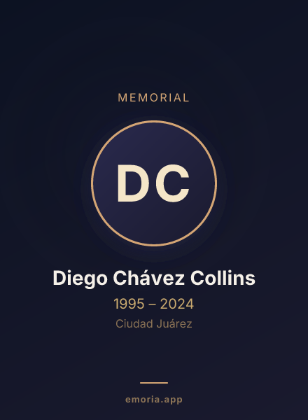 Memorial portrait of Diego Chávez Collins