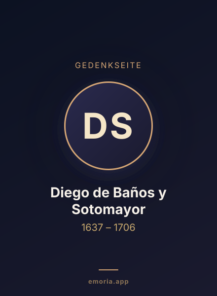Gedenkportrait von Diego de Baños y Sotomayor