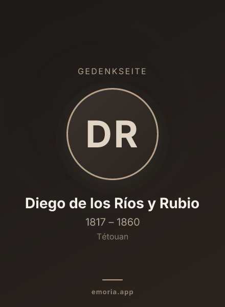 Gedenkportrait von Diego de los Ríos y Rubio