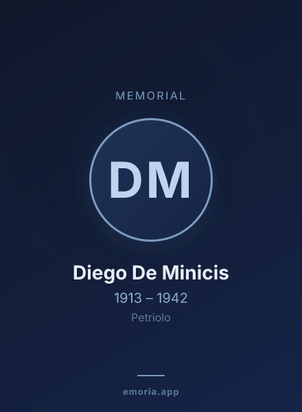 Memorial portrait of Diego De Minicis