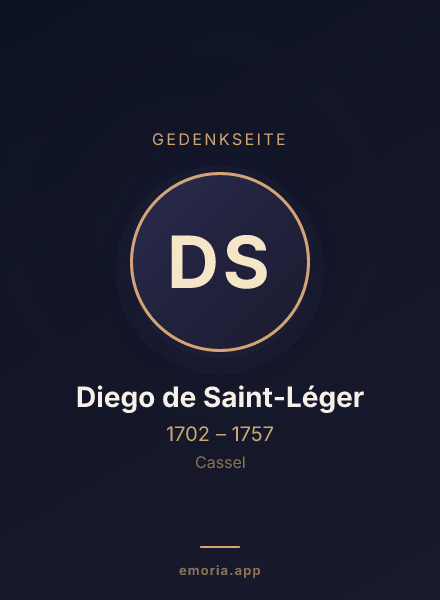 Gedenkportrait von Diego de Saint-Léger