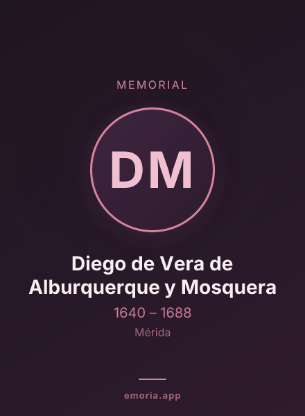 Memorial portrait of Diego de Vera de Alburquerque y Mosquera