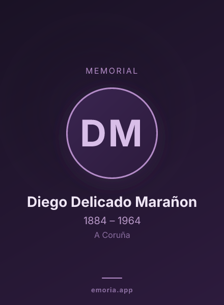 Memorial portrait of Diego Delicado Marañon