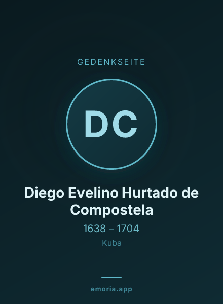 Gedenkportrait von Diego Evelino Hurtado de Compostela
