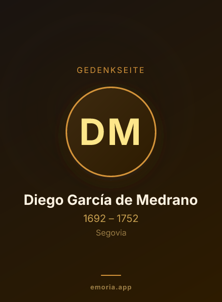 Gedenkportrait von Diego García de Medrano
