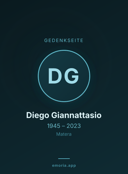 Gedenkportrait von Diego Giannattasio