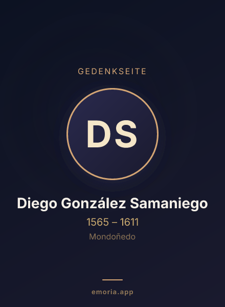 Gedenkportrait von Diego González Samaniego