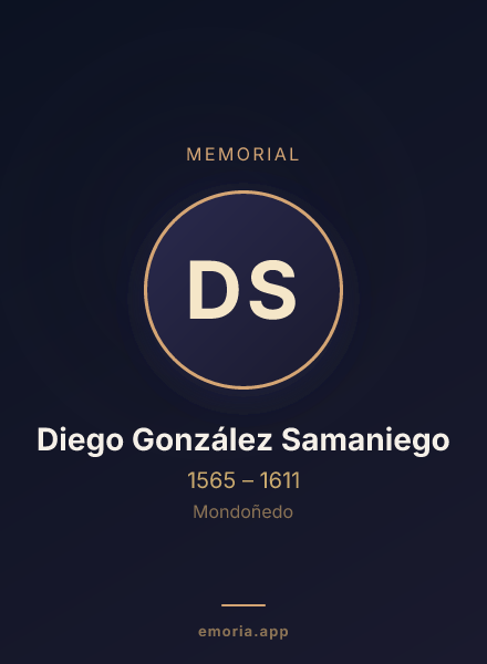 Memorial portrait of Diego González Samaniego