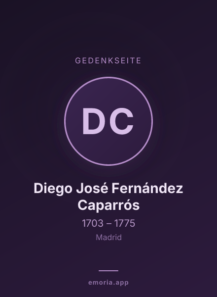 Gedenkportrait von Diego José Fernández Caparrós