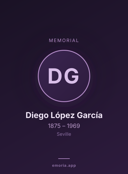 Memorial portrait of Diego López García