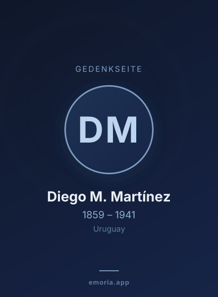 Gedenkportrait von Diego M. Martínez