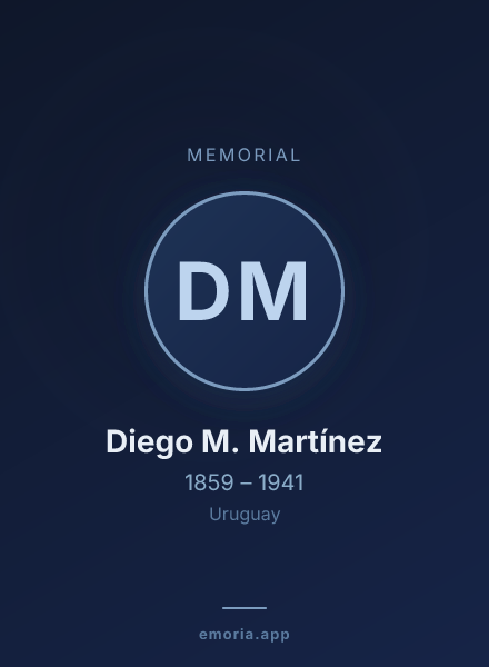 Memorial portrait of Diego M. Martínez