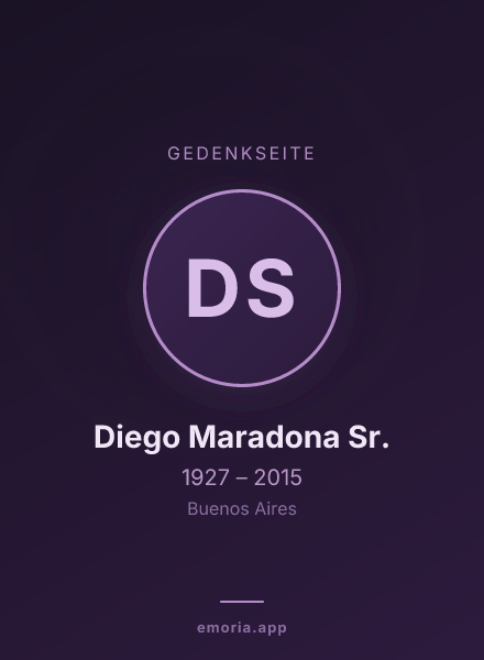 Gedenkportrait von Diego Maradona Sr.