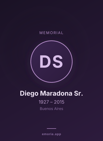 Memorial portrait of Diego Maradona Sr.