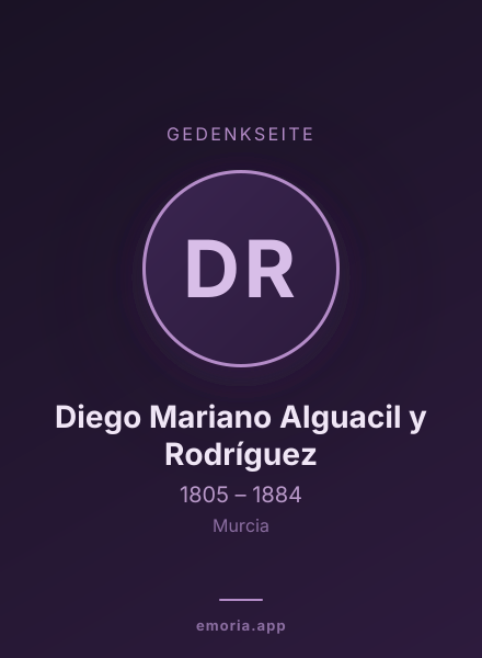 Gedenkportrait von Diego Mariano Alguacil y Rodríguez
