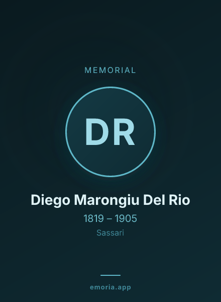 Memorial portrait of Diego Marongiu Del Rio